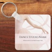 Dansstudio Zacht Roze Sleutelhanger (Voorkant)