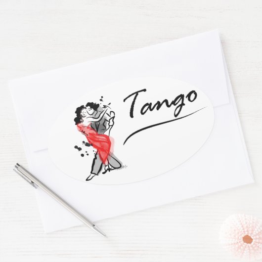 Danstango Ovale Sticker (Envelop)