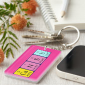 Dansu periodieke lijst - naam het sleutelwoord sleutelhanger (Voorkant Rechts)