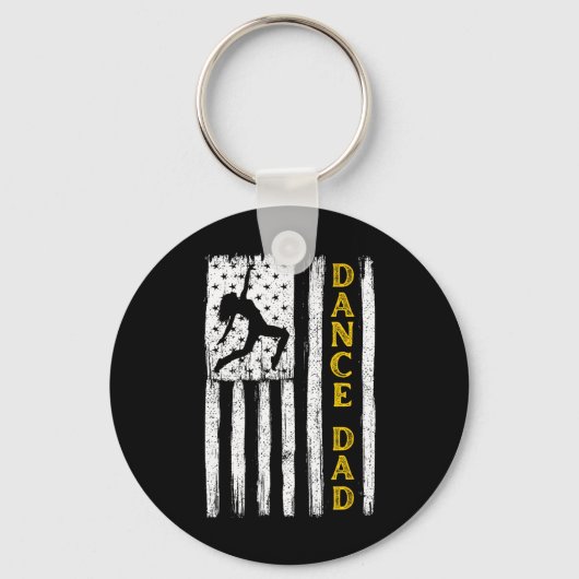 Dansvader Gele Cheerleading Vlag  Sleutelhanger (Voorkant)