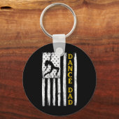 Dansvader Gele Cheerleading Vlag  Sleutelhanger (Voorkant)