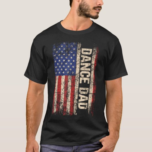 Dansvader Us Amerikaanse Vlag Danser Dansende Vade T-shirt (Voorkant)