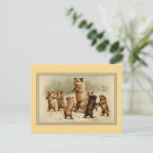  dansvarkens briefkaart (Staand voorkant)