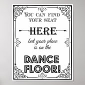 dansverdieping voor bruiloft of partijbord poster (Voorkant)