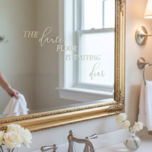 Dansvloer wacht dierbare trouwbadkamer raamsticker