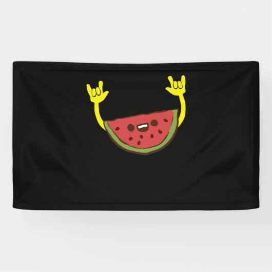 Danswatermeloen - Watermeloen zomer Spandoek (Horizontaal)