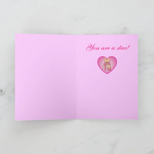 Danswedstrijd Gefeliciteerd Kaart (Binnen)