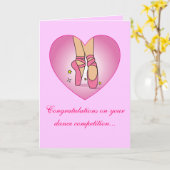 Danswedstrijd Gefeliciteerd Kaart (Gele Bloem)