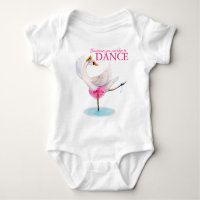 Danszwaan ballerina grillige kunst slogan kleding