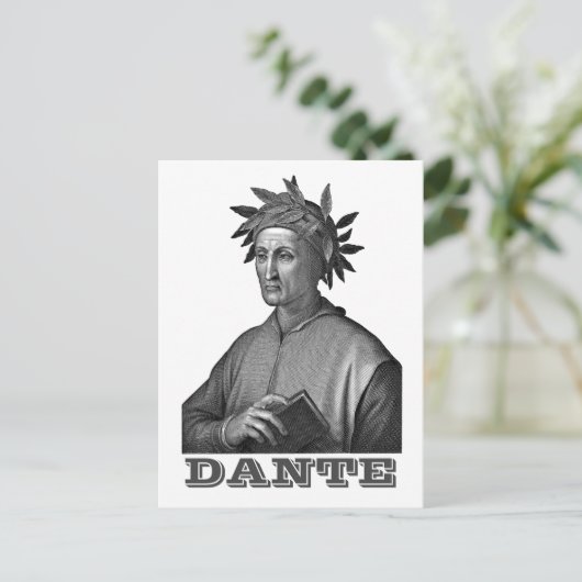 Dante Alighieri Briefkaart (Staand voorkant)
