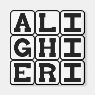 Dante Alighieri, dichter, schrijver van de goddeli Magneet