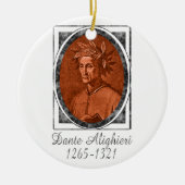 Dante Alighieri Keramisch Ornament (Voorkant)