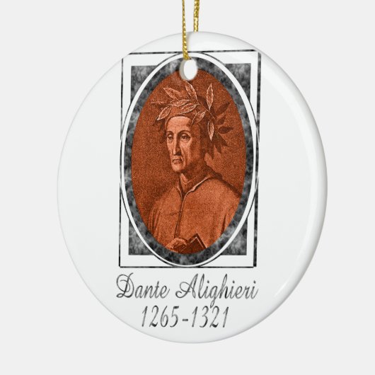 Dante Alighieri Keramisch Ornament (Links)