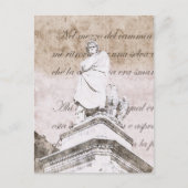 Dante Alighieri - met Divine Comedy verses Briefkaart (Voorkant)
