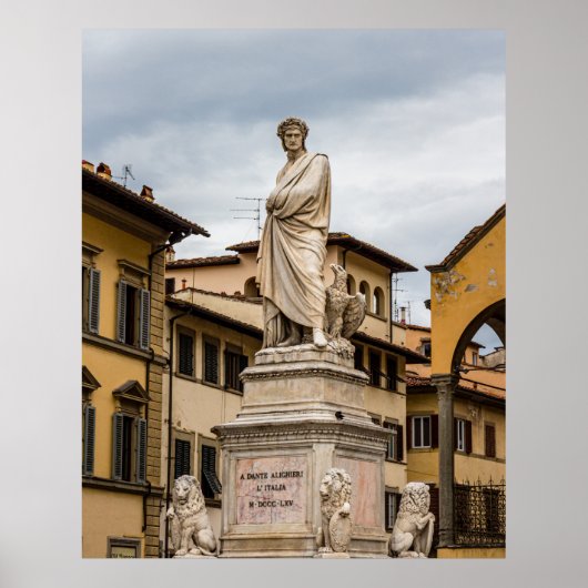 Dante Alighieri Statue Poster (Voorkant)