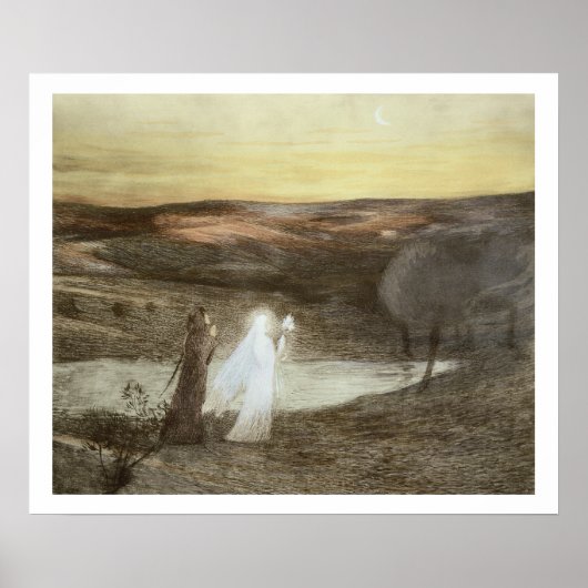 Dante and Beatrice, uit 'L'Estampe Moderne', publ Poster (Voorkant)