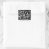 Dante, Christina, Frances en William Rossetti Vierkante Sticker (Tas)