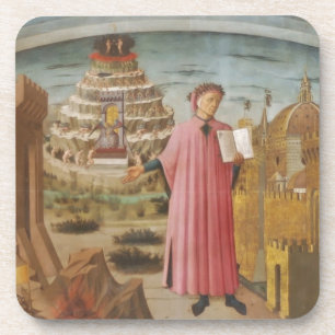 Dante & de goddelijke komedie vintage kunstaccesso drankjes onderzetter