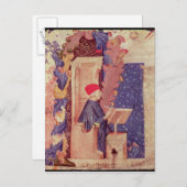 Dante die 'The Divine Comedy' schrijft Briefkaart (Voorkant / Achterkant)