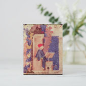 Dante die 'The Divine Comedy' schrijft Briefkaart (Staand voorkant)