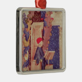 Dante die 'The Divine Comedy' schrijft Metalen Ornament (Rechts)