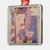 Dante die 'The Divine Comedy' schrijft Metalen Ornament (Links)