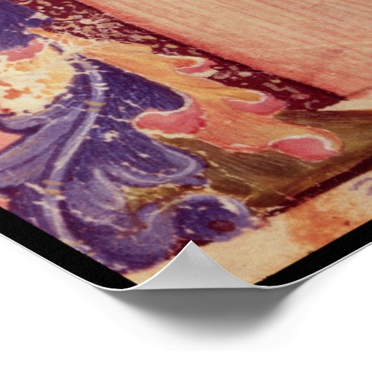 Dante die 'The Divine Comedy' schrijft Poster (Hoek)