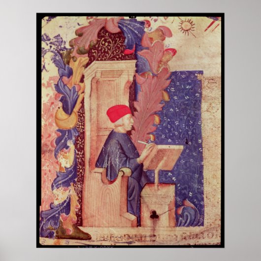 Dante die 'The Divine Comedy' schrijft Poster (Voorkant)