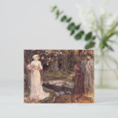 Dante en Beatrice beeldende kunst Briefkaart (Staand voorkant)
