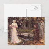 Dante en Beatrice beeldende kunst Briefkaart (Voorkant / Achterkant)