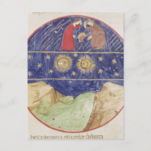 Dante en Beatrice Briefkaart (Voorkant)