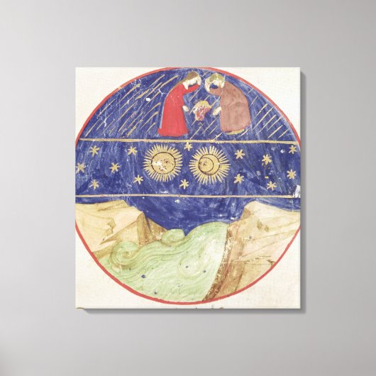 Dante en Beatrice Canvas Afdruk (Voorkant)