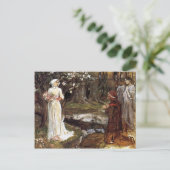 Dante en Beatrice door John William Waterhouse Briefkaart (Staand voorkant)