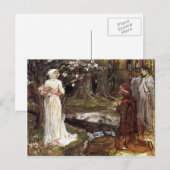Dante en Beatrice door John William Waterhouse Briefkaart (Voorkant / Achterkant)