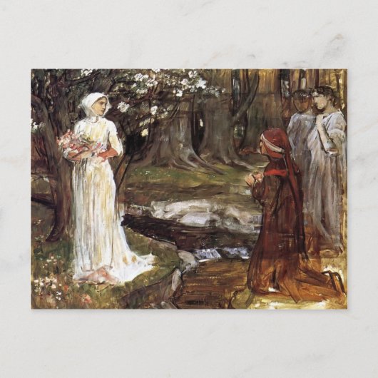 Dante en Beatrice door John William Waterhouse Briefkaart (Voorkant)
