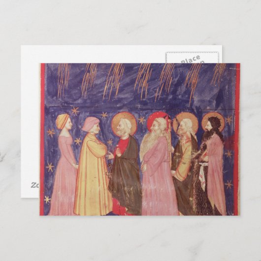 Dante en Beatrice met de Zagen van het Paradijs Briefkaart (Voorkant / Achterkant)