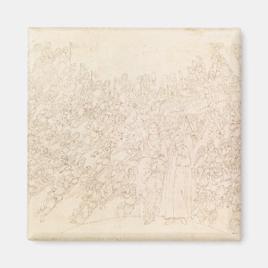 Dante en Beatrice, van Dante's 'Divine' Magneet (Voorkant)