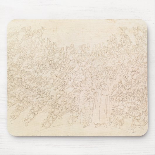 Dante en Beatrice, van Dante's 'Divine' Muismat (Voorkant)