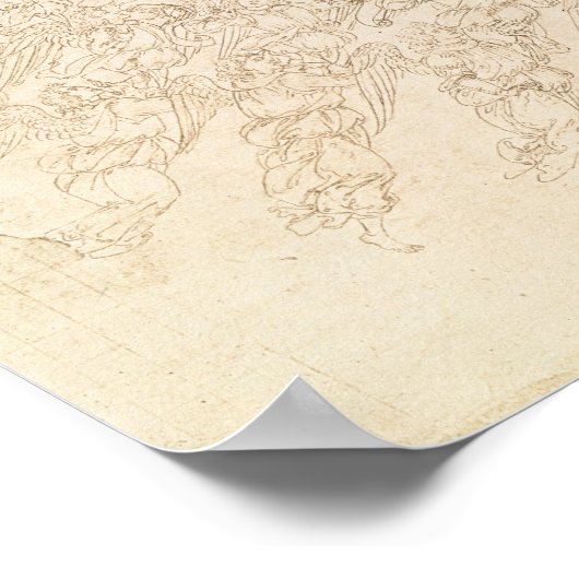 Dante en Beatrice, van Dante's 'Divine' Poster (Hoek)