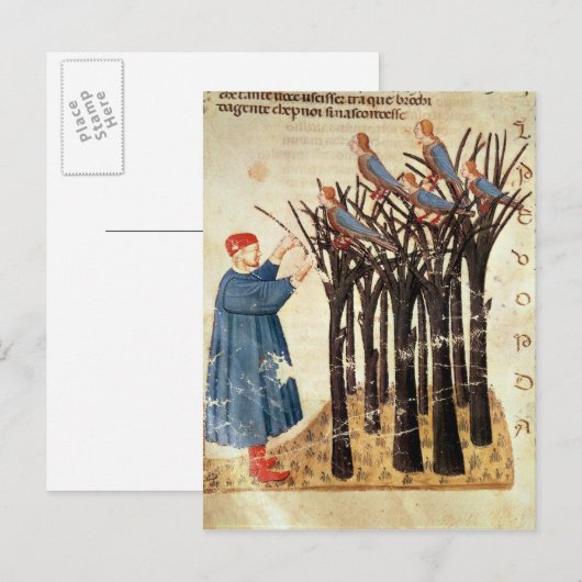 Dante en de Zielen Omgezet in Vogels Briefkaart (Voorkant / Achterkant)