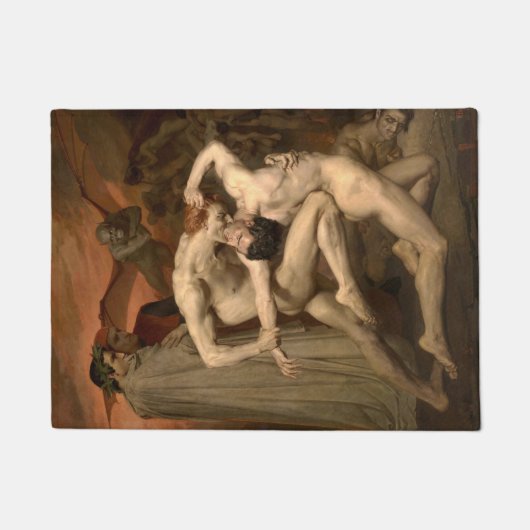 Dante en Vergilius in de hel (door Bouguereau) Deurmat (Voorkant)