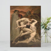 Dante en Vergilius in de hel (door Bouguereau) Kaart (Staand voorkant)