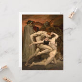 Dante en Vergilius in de hel (door Bouguereau) Kaart (Voorkant / Achterkant in situ)