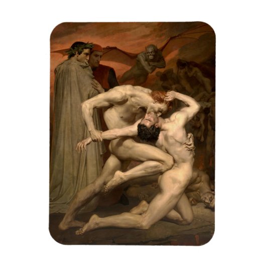 Dante en Vergilius in de hel (door Bouguereau) Magneet (Verticaal)
