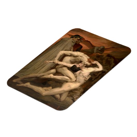 Dante en Vergilius in de hel (door Bouguereau) Magneet (Linkerzijde)
