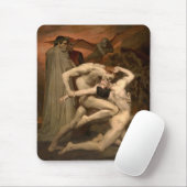 Dante en Vergilius in de hel (door Bouguereau) Muismat (Met muis)