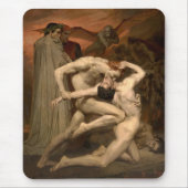 Dante en Vergilius in de hel (door Bouguereau) Muismat (Voorkant)