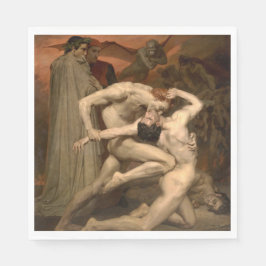 Dante en Vergilius in de hel (door Bouguereau) Servet