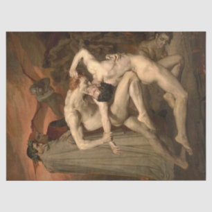 Dante en Vergilius in de hel (door Bouguereau) Tissuepapier