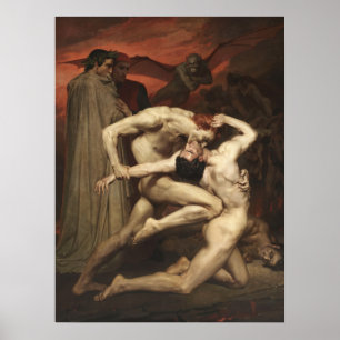 Dante en Virgil Gothic  kunst Print